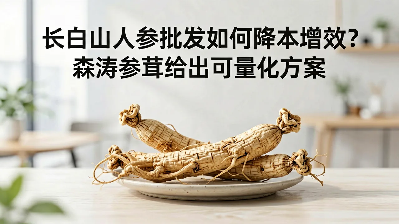 长白山人参批发如何降本增效？森涛参茸给出可量化方案